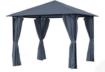 QUICK STAR Metall Garten Pavillon Nizza 3x3m Grau