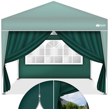 tillvex 2xSeitenwand grün für Pavillon 3x3m & 3x6m