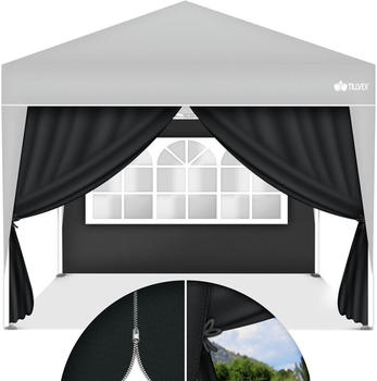 tillvex 2xSeitenwand schwarz für Pavillon 3x3m & 3x6m