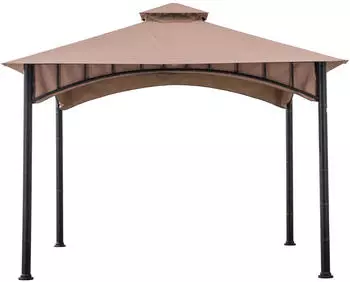 Sunway Lauro Pavillion 340 x 340 cm Stahl braun