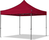 3x3 M Faltpavillon, Premium Stahl 40mm, Rot