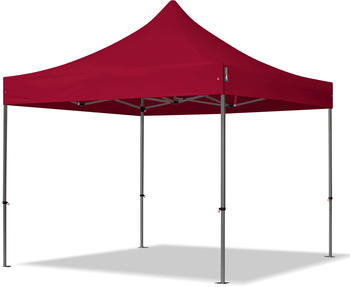 Toolport 3x3m Stahl Faltpavillon ohne Seitenteile, rot (600031)