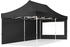 Toolport 3x6m Stahl Faltpavillon inkl. 2 Seitenteile, schwarz (59356)