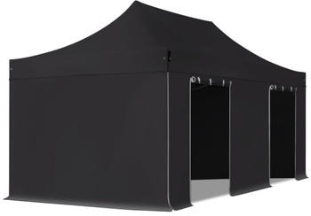 Toolport 3x6m Stahl Faltpavillon inkl. 4 Seitenteile, schwarz (600122)
