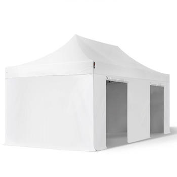 Toolport 3x6m Stahl Faltpavillon inkl. 4 Seitenteile, weiß (600125)