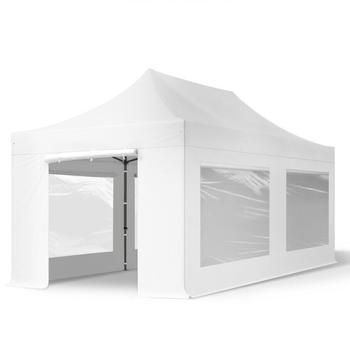 Toolport 3x6m Stahl Faltpavillon inkl. 4 Seitenteile, weiß (600124)
