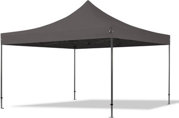 Toolport 4x4m Stahl Faltpavillon ohne Seitenteile, dunkelgrau (600099)