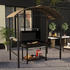 Outsunny BBQ Grillpavillon mit Haken Stahl bronze