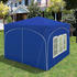 Woltu Faltpavillon 3x3 m mit 4 Seitenwänden Blau