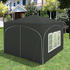 Woltu Faltpavillon 3x3 m mit 4 Seitenwänden Grau