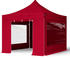 Toolport 3x3m Aluminium Faltpavillon inkl. 4 Seitenteile, rot (600155)