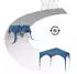 Woltu Pavillon Pop-Up Oxford Metallrahmen 3x3m Blau (PVL0003bl)