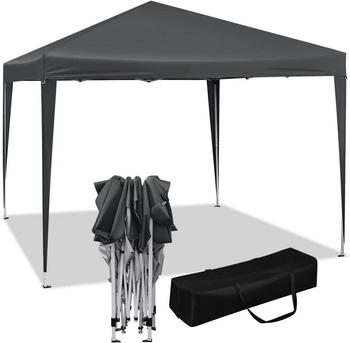 Woltu Pavillon Pop-Up Oxford Metallrahmen 3x3 m Anthrazit