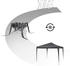 Woltu Pavillon Pop-Up Oxford Metallrahmen 3x3 m Anthrazit