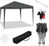 Woltu Pavillon Pop-Up Oxford Metallrahmen 3x3 m Anthrazit