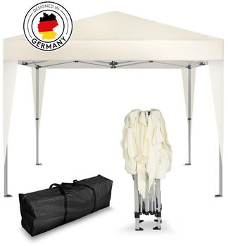 Kronenburg Faltpavillon 3x3m wasserdicht ohne Seitenteile champagner