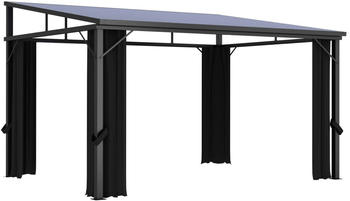 vidaXL Pavillon mit Vorh&auml;ngen 405 x 294 x 244 cm anthrazit (48599)