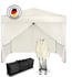 Kronenburg Faltpavillon 3x3m wasserdicht mit 4 Seitenteilen champagner