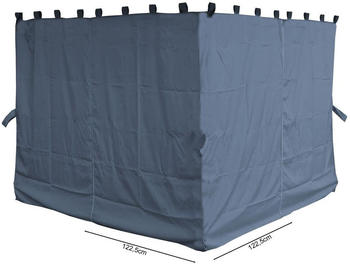 QUICK STAR 4 Seitenteile für Pavillon Paris 3x3m Platingrau