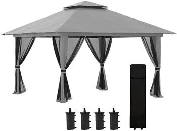 Outsunny Gazebo 392x392x283 anthrazit