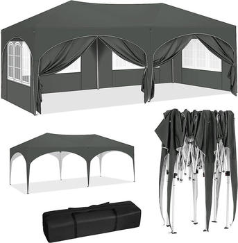 Woltu Faltpavillon 3x6 m mit 6 Seitenwänden