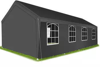 TecTake Partyzelt Mammut 8 x 4 m grau