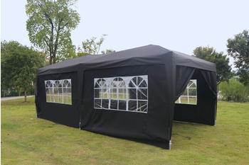 Kronenburg Faltpavillon 3 x 6 m mit 6 Seiten schwarz