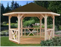 Palmako Holzpavillon "Betty" BxT: 423x423 cm, hellbraun