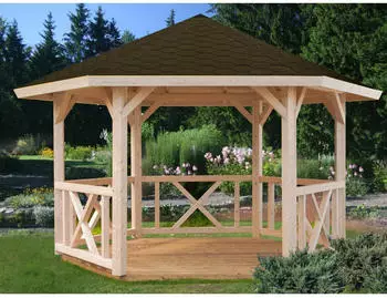 Palmako Holzpavillon Betty BxT: 423x423 cm hellbraun