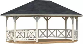 Palmako Holzpavillon Betty BxT: 615x551 cm naturbelassen