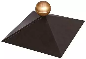 Karibu Pavillonhaube 35,5 x 35,5 cm Messing/Metall schwarz