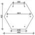 Skan Holz Pavillon Nancy 3 Zeltdach sechseckig 480 x 316 x 416 cm braun