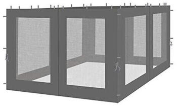 QUICK STAR 4 Seitenteile mit Moskitonetz für Rank Pavillon 3x3m Anthrazit