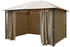 QUICK STAR Metall Garten Pavillon Nizza 3x4m Sand mit 4 Seitenteilen