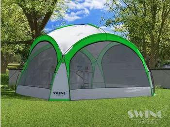 Swing & Harmonie LED Event Pavillon 3,6x3,6m gr&uuml;n