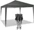 Woltu Pavillon Pop-Up Oxford Metallrahmen 3x3 m Grau (PVL0002gr)