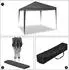 Woltu Pavillon Pop-Up Oxford Metallrahmen 3x3 m Grau (PVL0002gr)