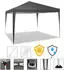Woltu Pavillon Pop-Up Oxford Metallrahmen 3x3 m Grau (PVL0002gr)