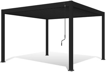 Weide Deluxe Pergola Pavillon mit Lamellendach 3,6 x 4 m Alu anthrazit