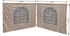 QUICK STAR 2 Seitenteile mit PVC Fenster 300x195cm für Pavillon Sahara 3x3m Sand