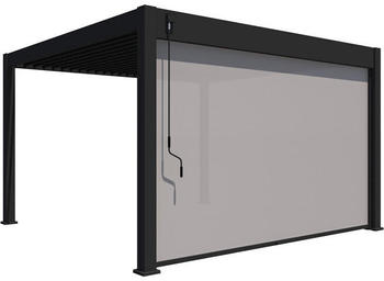 Weide Deluxe Pergola mit Sonnenrollo anthrazit
