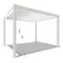 Weide Aluminium-Pavillon Classic 3 x 3,6 m mit Lamellendach weiß