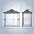 Sekey Grillpavillon 245 x 150 x 250 cm mit Ablagen & Doppeldach UV-Schutz 50+ grau