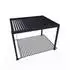 Weide Classic Aluminium-Pavillon 3 x 3,6 m mit Lamellendach anthrazit