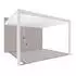 Weide Deluxe Wand-Pavillon Voll-Alu-Pavillon 3 x 4 m Lamellendach weiß