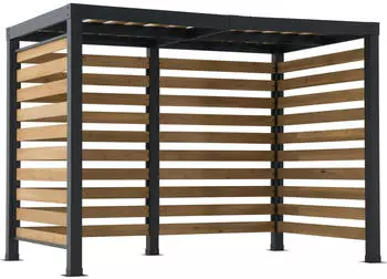Sunway Sunjoy Stahl-Pergola Marao 313 x 191 cm schwarz/braun