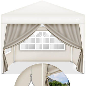 tillvex 4xSeitenwand beige für Pavillon 3x3m & 3x6m