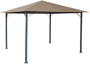 QUICK STAR Metall Garten Pavillon Nizza 3x3m Sand mit 4 Seitenteilen