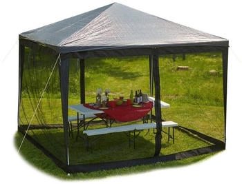 Relaxdays Moskitonetz für 3 x 3 m Pavillon 2 Seitenteile schwarz (10026349)