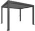 Rahmen: dunkelgrau-metallic / Dachlamellen: silber-metallic: Biohort Pergola B 367,5 x T 312 x H 255 cm (Gr. 3,5x3)
